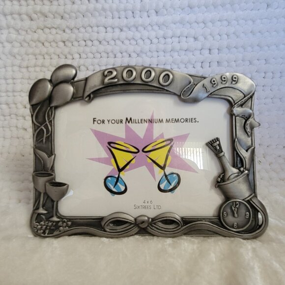 Pewter Frame Millennium Memories 4x6 Sixtrees Ltd. 1999 2000 NOS Unused Y2K New - Picture 1 of 7